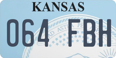 KS license plate 064FBH