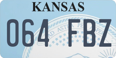 KS license plate 064FBZ