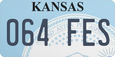 KS license plate 064FES