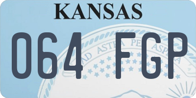 KS license plate 064FGP