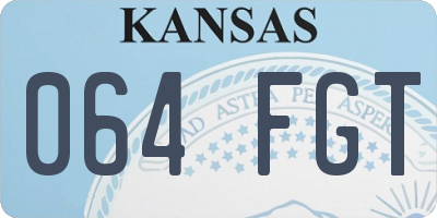 KS license plate 064FGT
