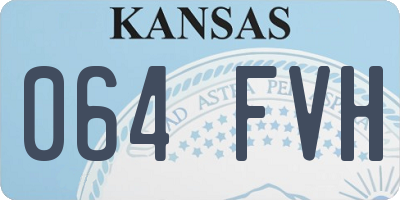 KS license plate 064FVH