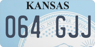 KS license plate 064GJJ