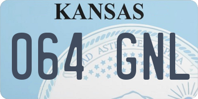 KS license plate 064GNL