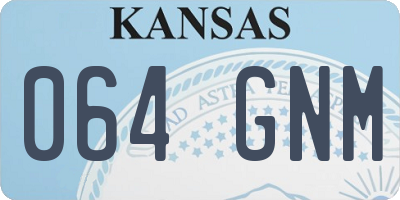 KS license plate 064GNM