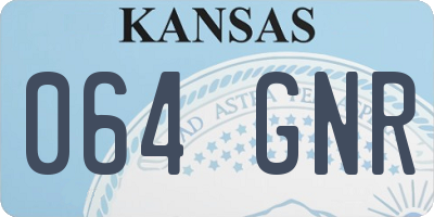 KS license plate 064GNR
