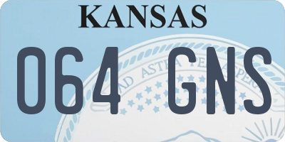 KS license plate 064GNS
