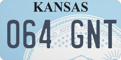 KS license plate 064GNT
