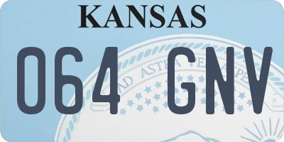 KS license plate 064GNV