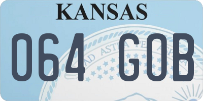 KS license plate 064GOB
