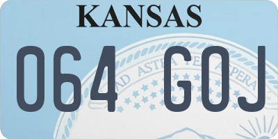 KS license plate 064GOJ