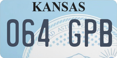 KS license plate 064GPB