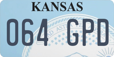 KS license plate 064GPD