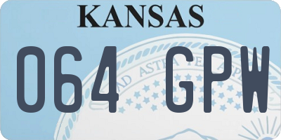 KS license plate 064GPW