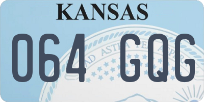 KS license plate 064GQG