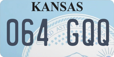 KS license plate 064GQQ