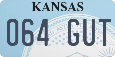 KS license plate 064GUT
