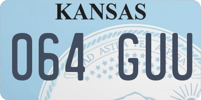 KS license plate 064GUU
