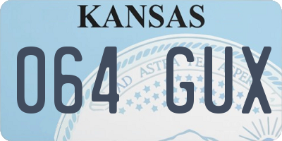 KS license plate 064GUX