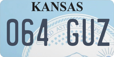 KS license plate 064GUZ
