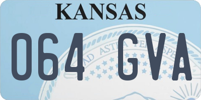 KS license plate 064GVA