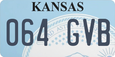 KS license plate 064GVB