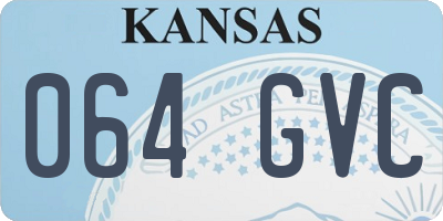 KS license plate 064GVC