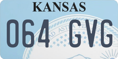 KS license plate 064GVG