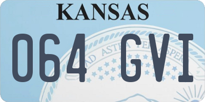 KS license plate 064GVI