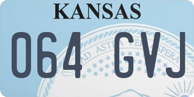 KS license plate 064GVJ