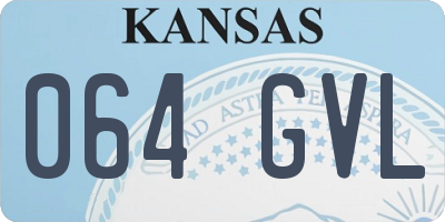 KS license plate 064GVL