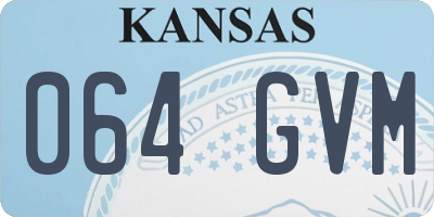 KS license plate 064GVM