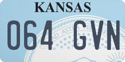 KS license plate 064GVN