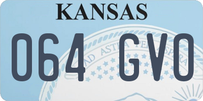 KS license plate 064GVO
