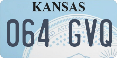 KS license plate 064GVQ