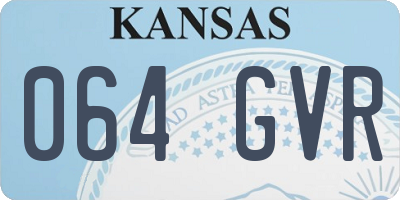KS license plate 064GVR