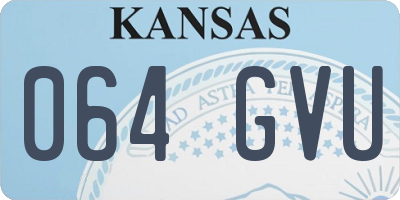 KS license plate 064GVU