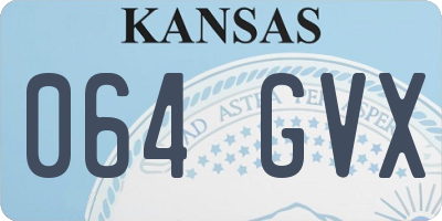 KS license plate 064GVX