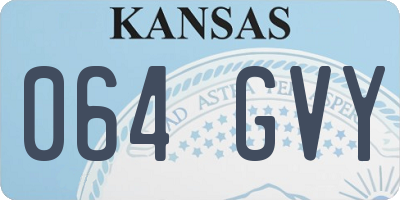 KS license plate 064GVY
