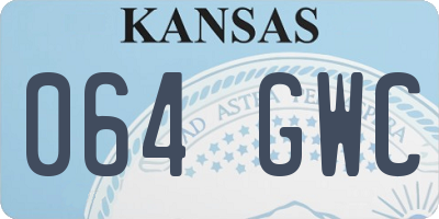 KS license plate 064GWC