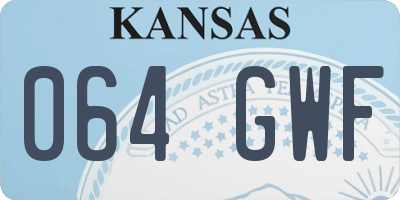 KS license plate 064GWF