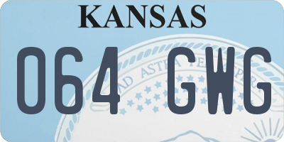 KS license plate 064GWG