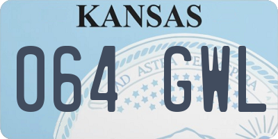 KS license plate 064GWL
