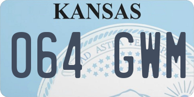 KS license plate 064GWM