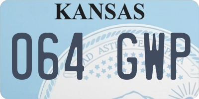 KS license plate 064GWP