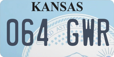 KS license plate 064GWR