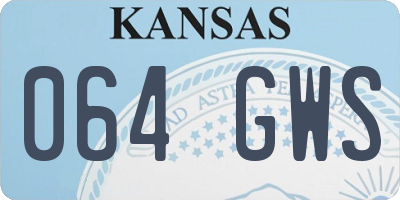 KS license plate 064GWS
