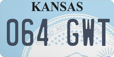 KS license plate 064GWT