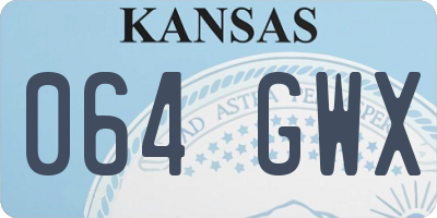 KS license plate 064GWX