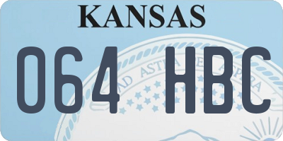 KS license plate 064HBC